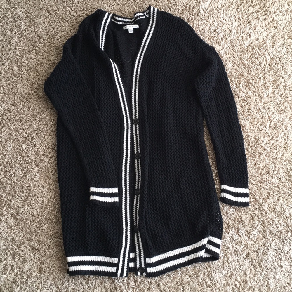 Open front button cardigan